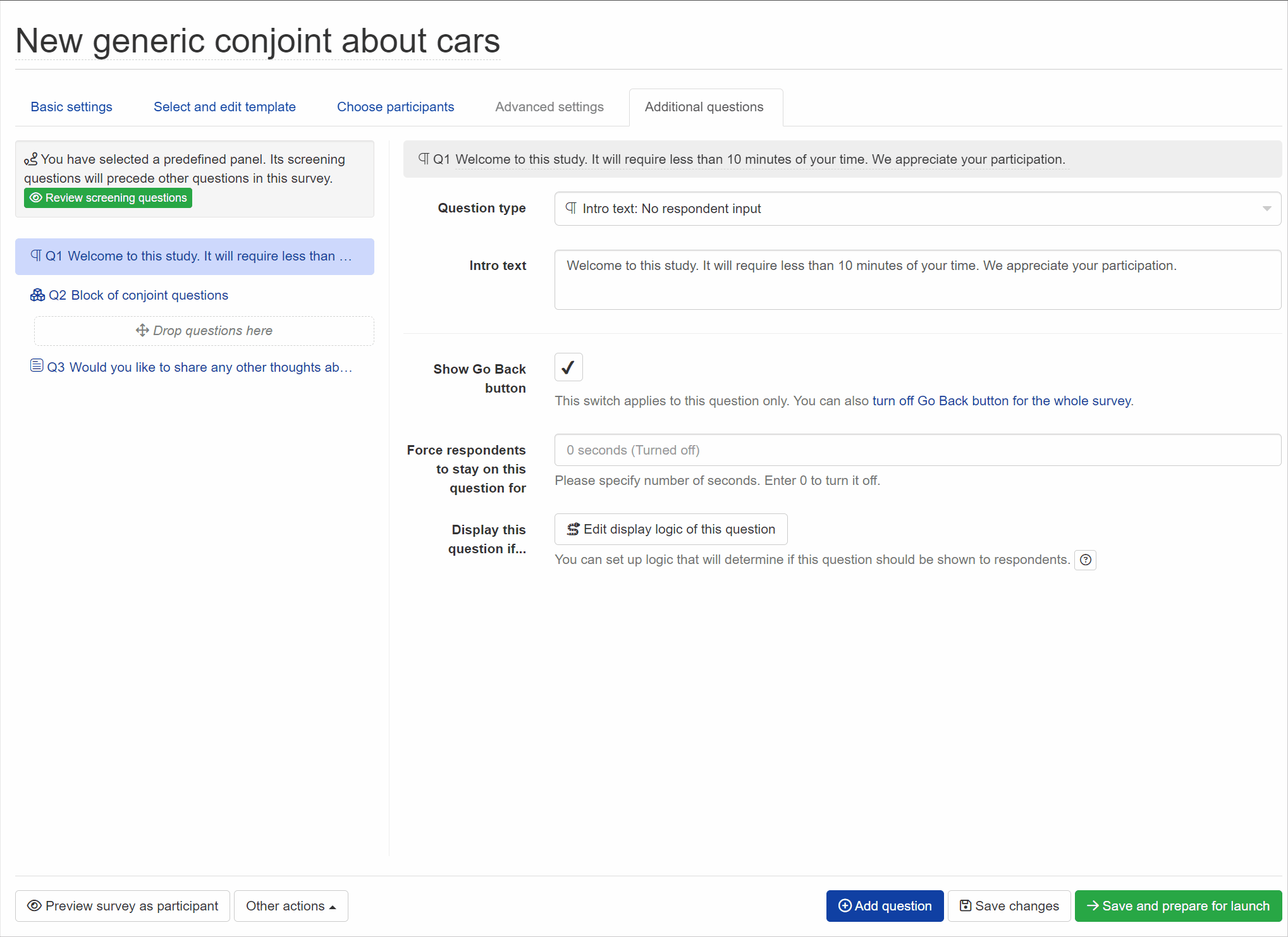 Uploading images to additional questions on Conjointly platform