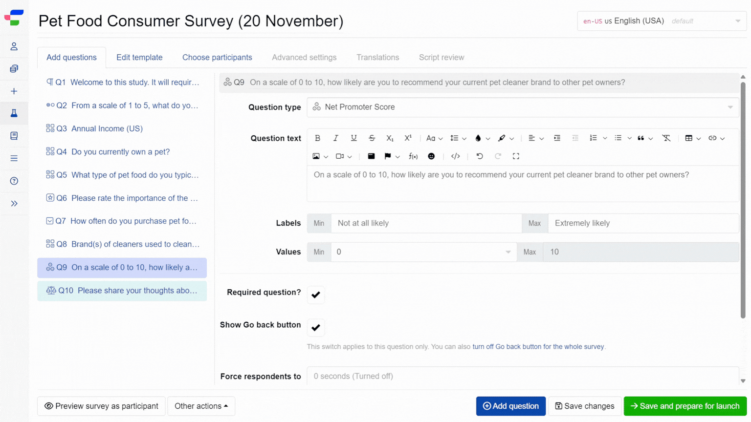 Formula editor modal interface