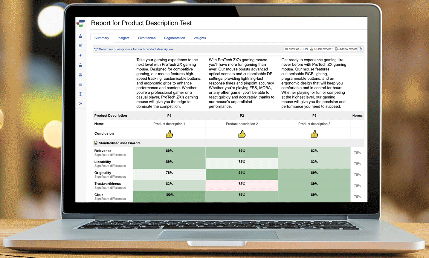 Product Description Test