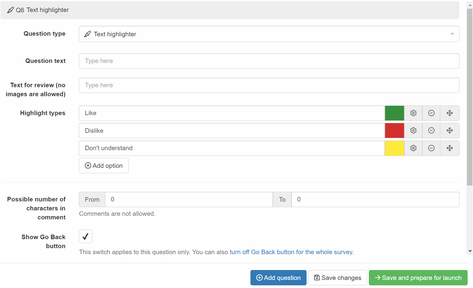 Text highlighter setup steps