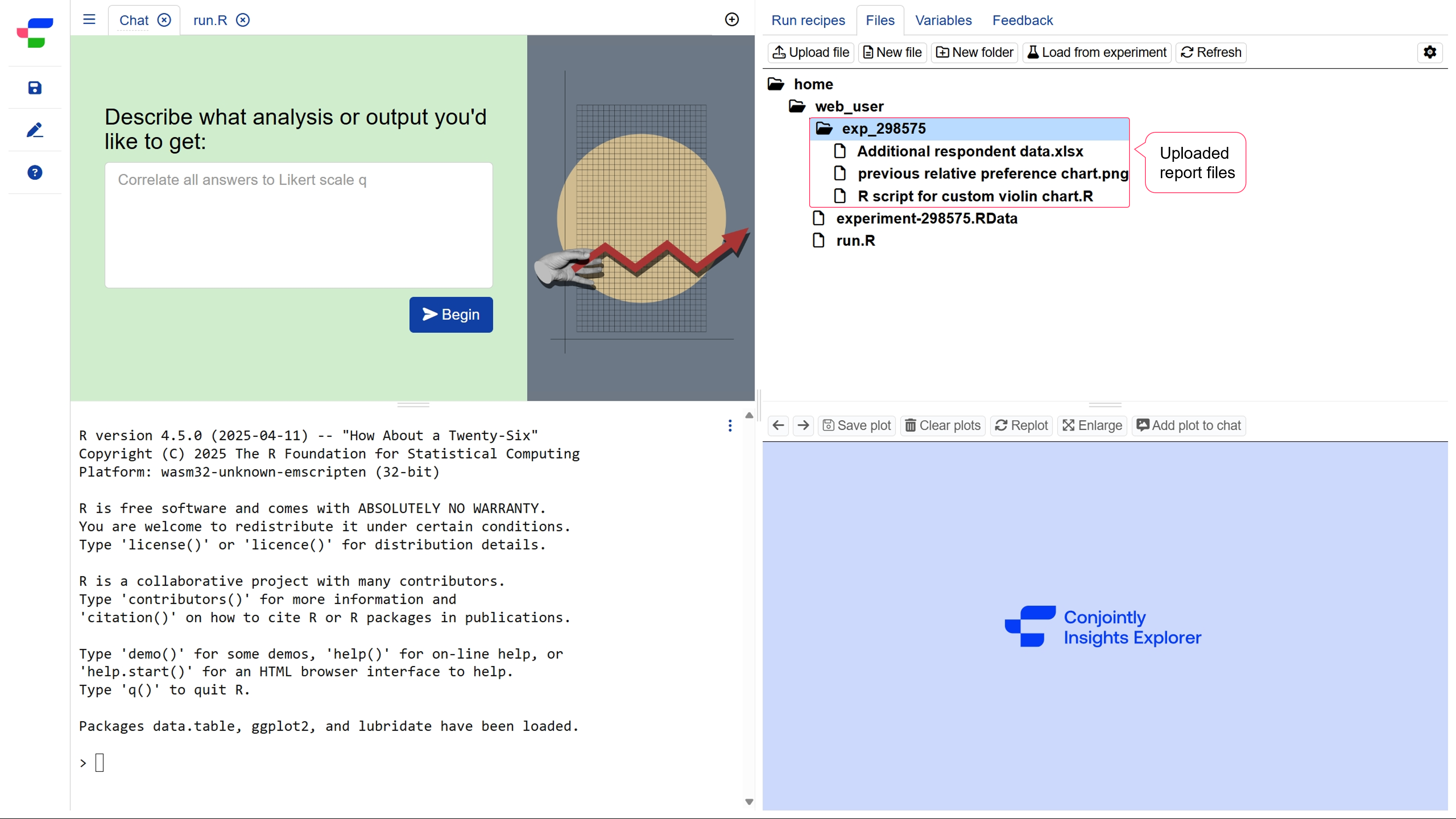 Access report files via Insights Explorer
