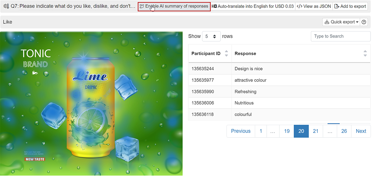 Enabling AI summary of text responses for text highlighter and image heatmap questions Enabling AI summary of text responses for text highlighter and image heatmap questions