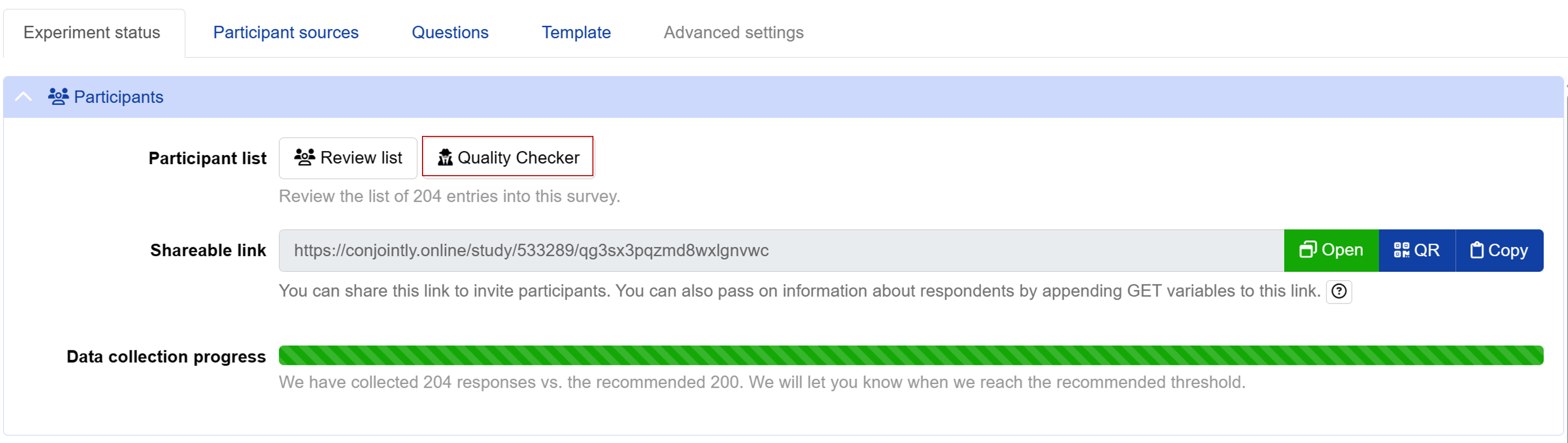 Assessing quality checker