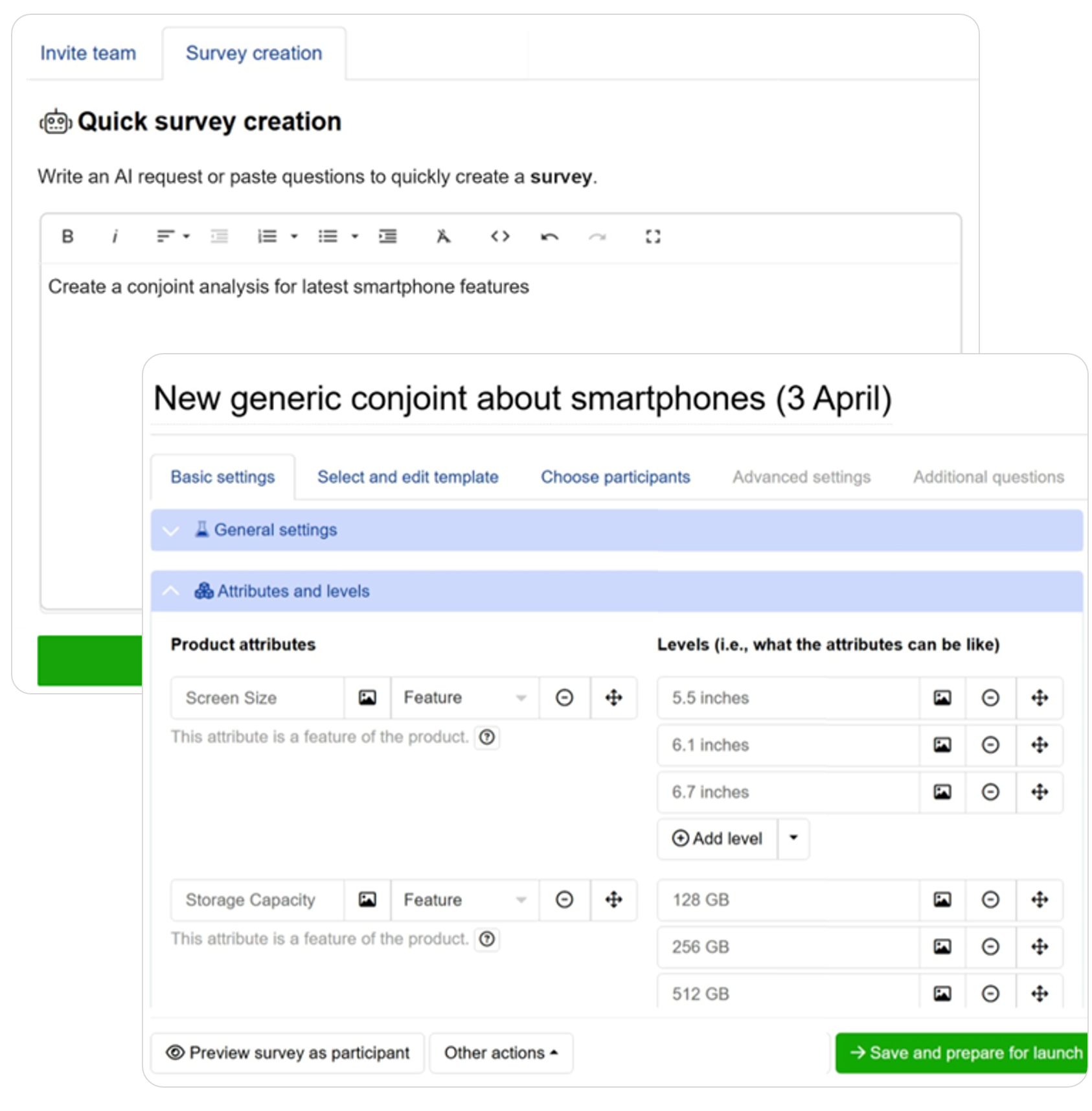 AI-assisted survey creation AI-assisted survey creation