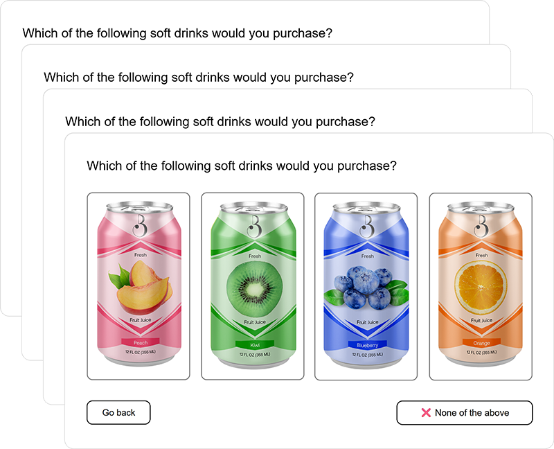 Product Variant Selector soft drink choice set example