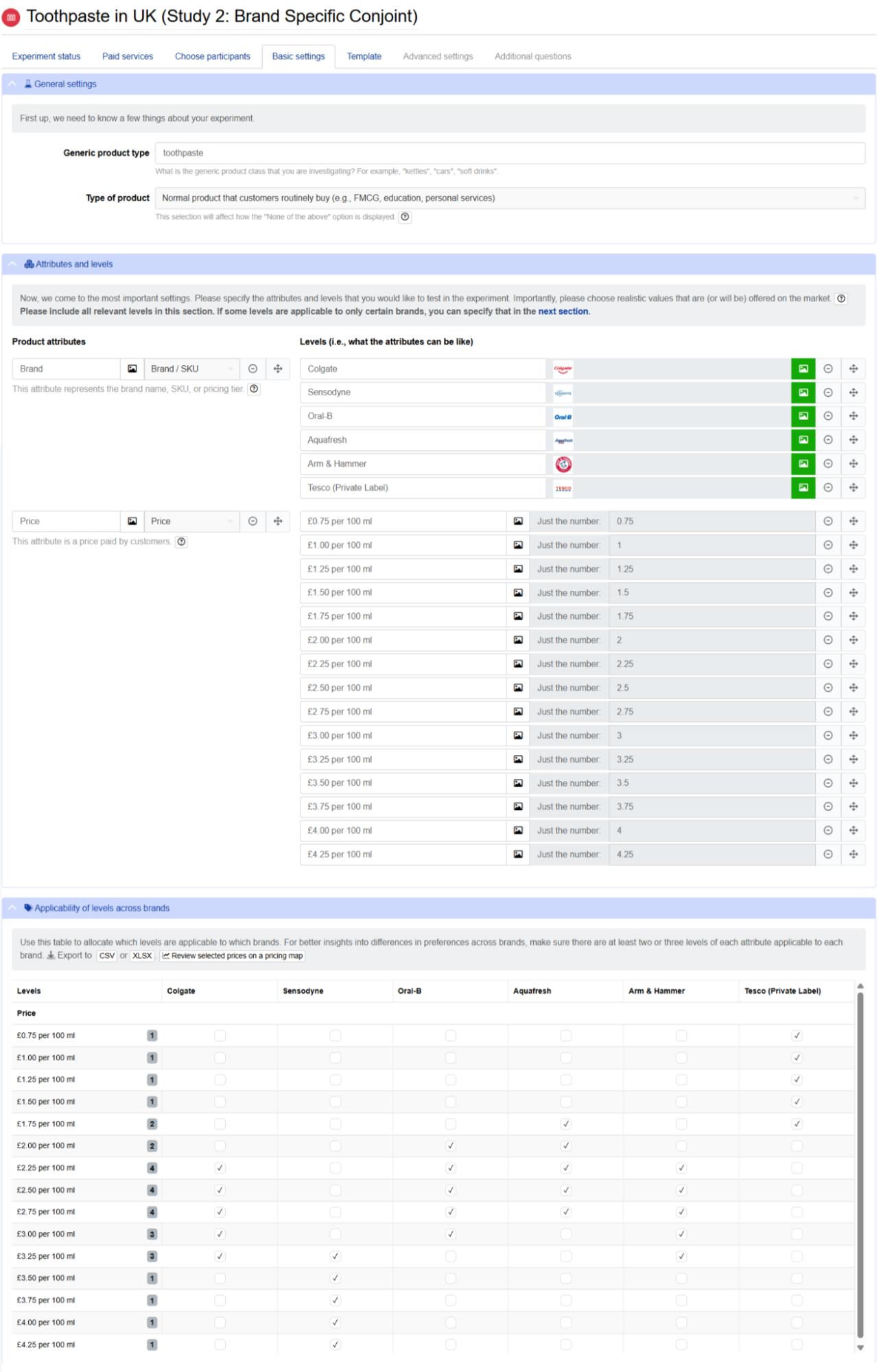 Brand-Specific Conjoint Set-up Brand-Specific Conjoint Set-up