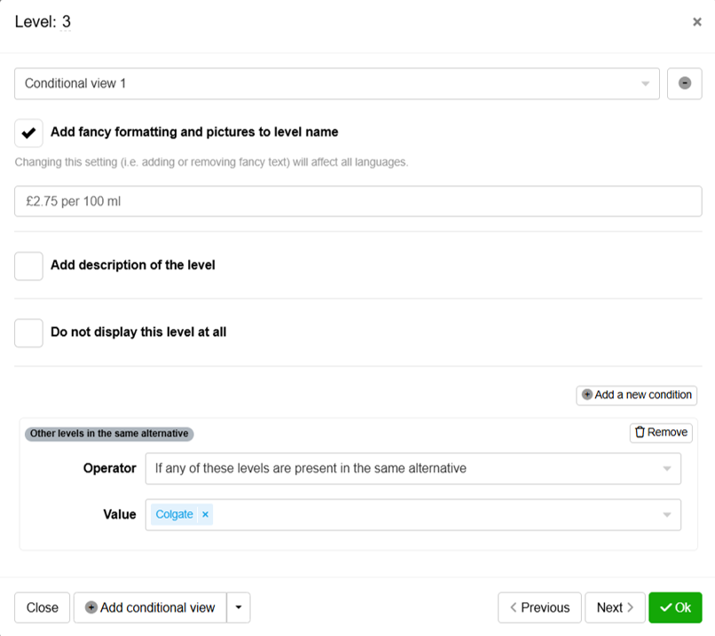 Generic Conjoint Set-up Generic Conjoint Set-up