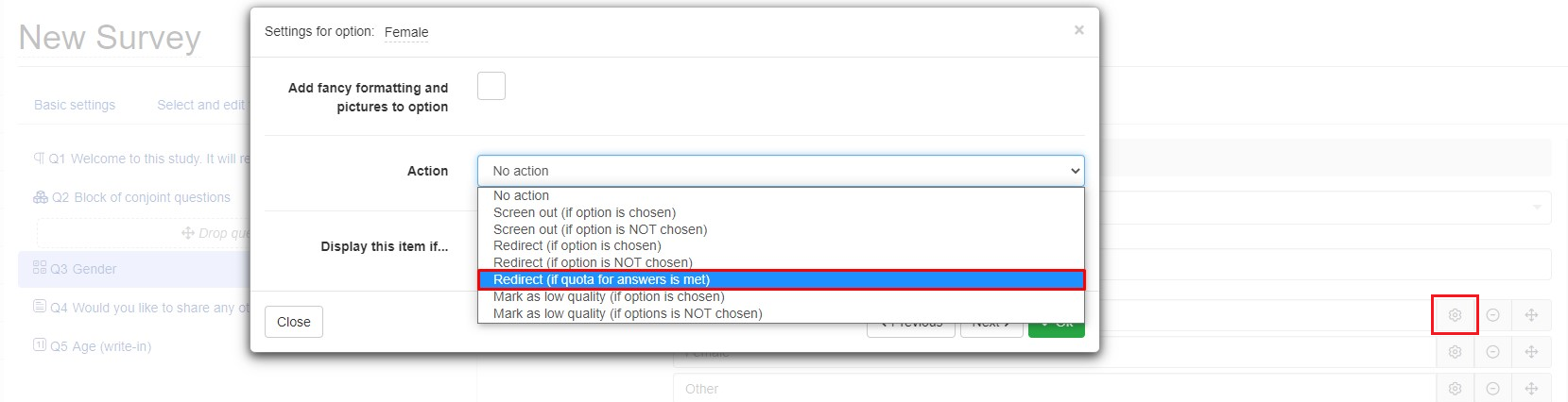 Set up redirect if quota is meet Set up redirect if quota is meet