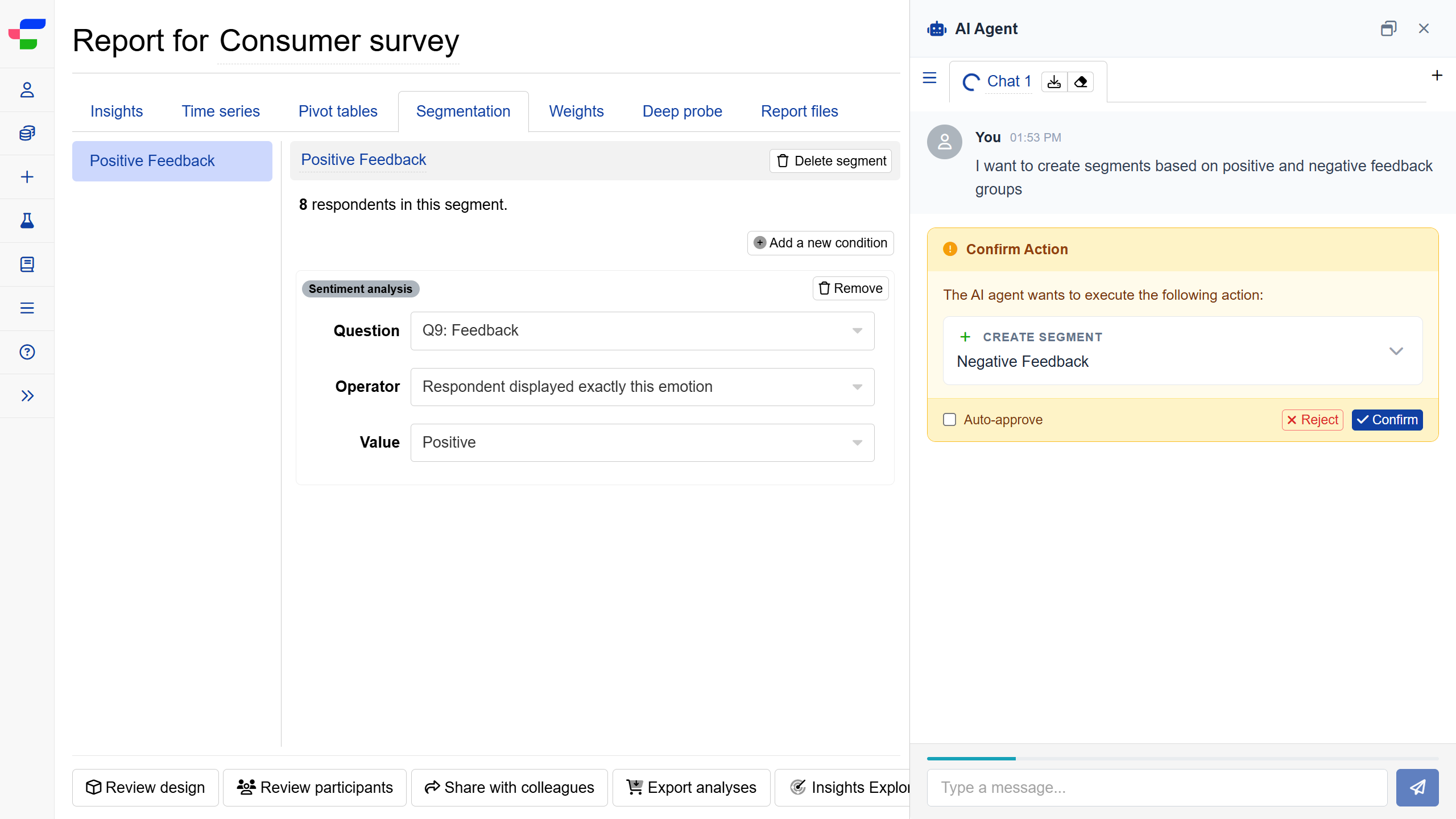 AI agent's follow-up
