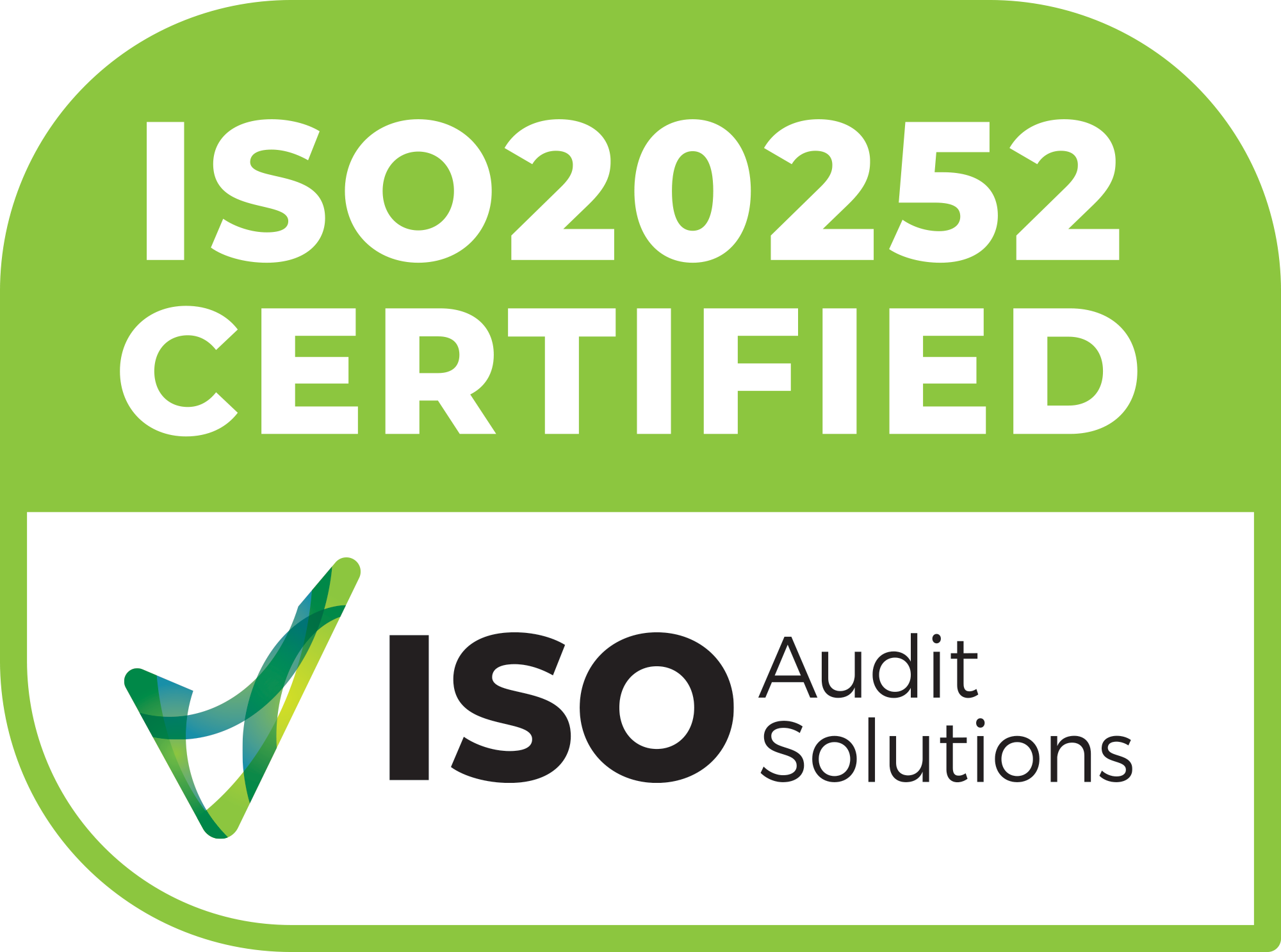  ISO 20252:2019 certified
