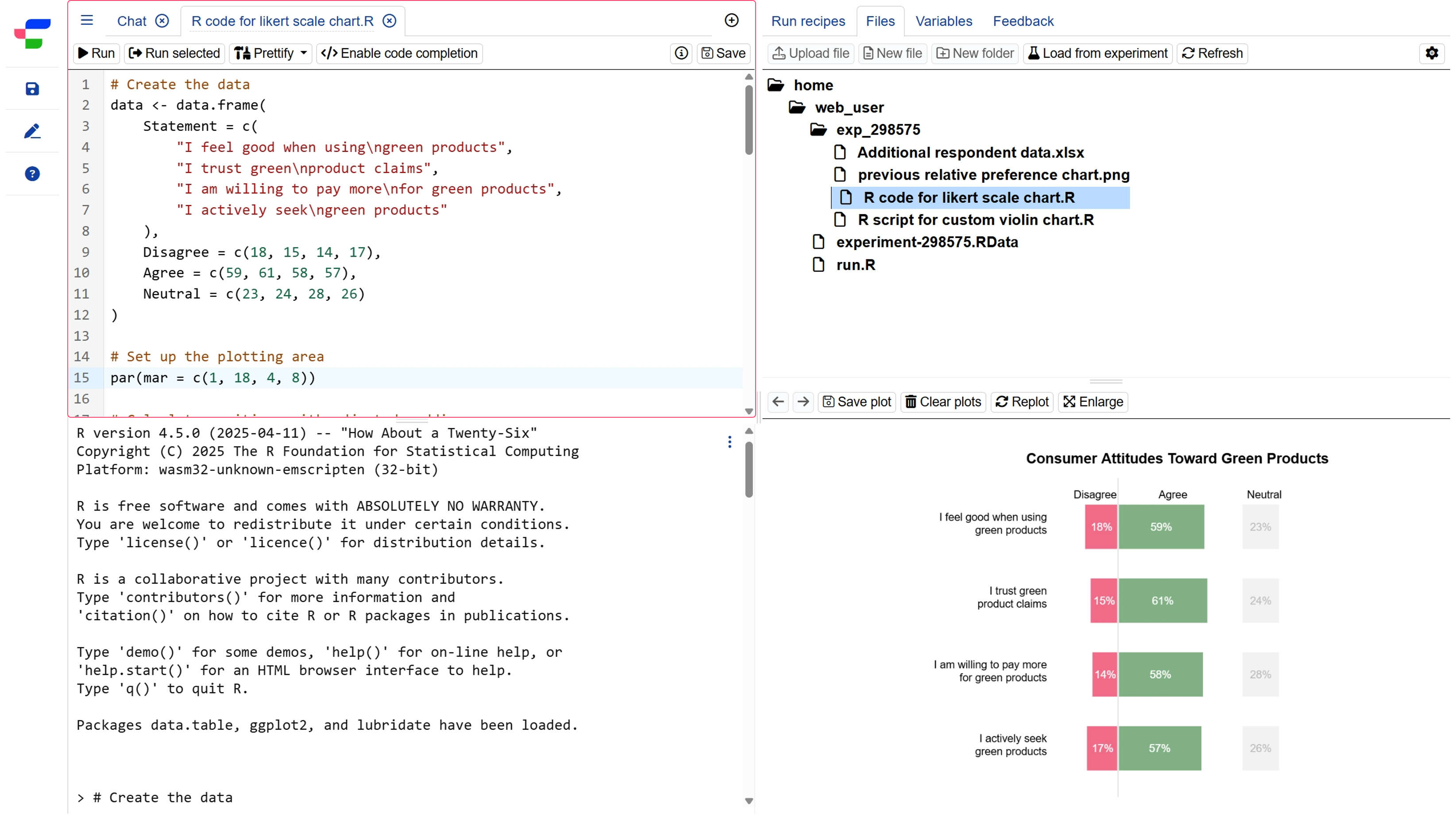 Loading and executing R files in Insights Explorer