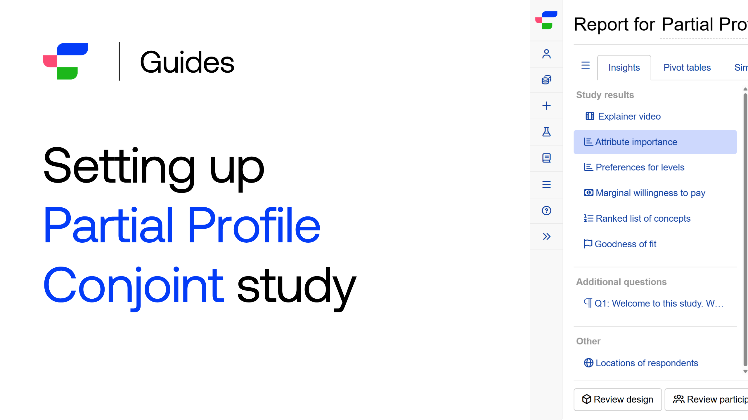 Conjointly automated tools for product and pricing research