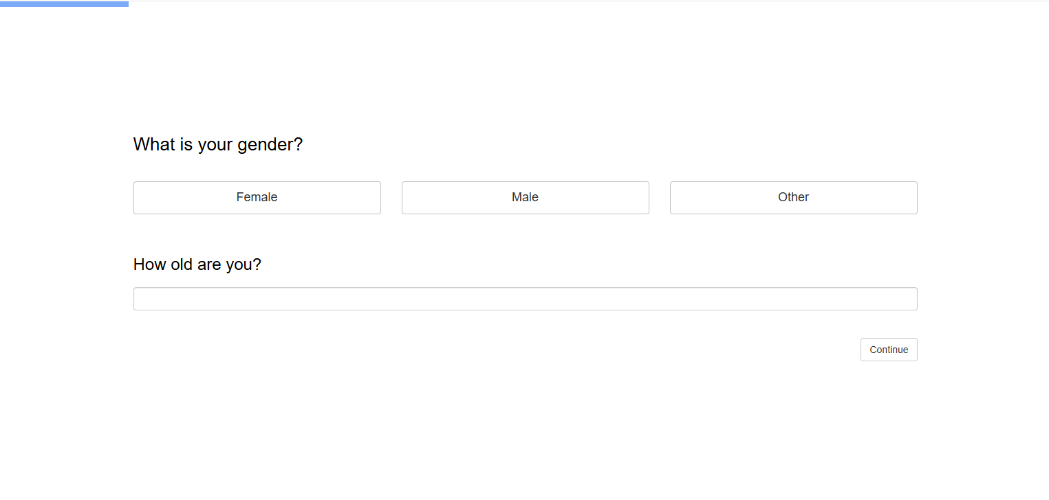 Respondent view of gender and age question Respondent view of gender and age question