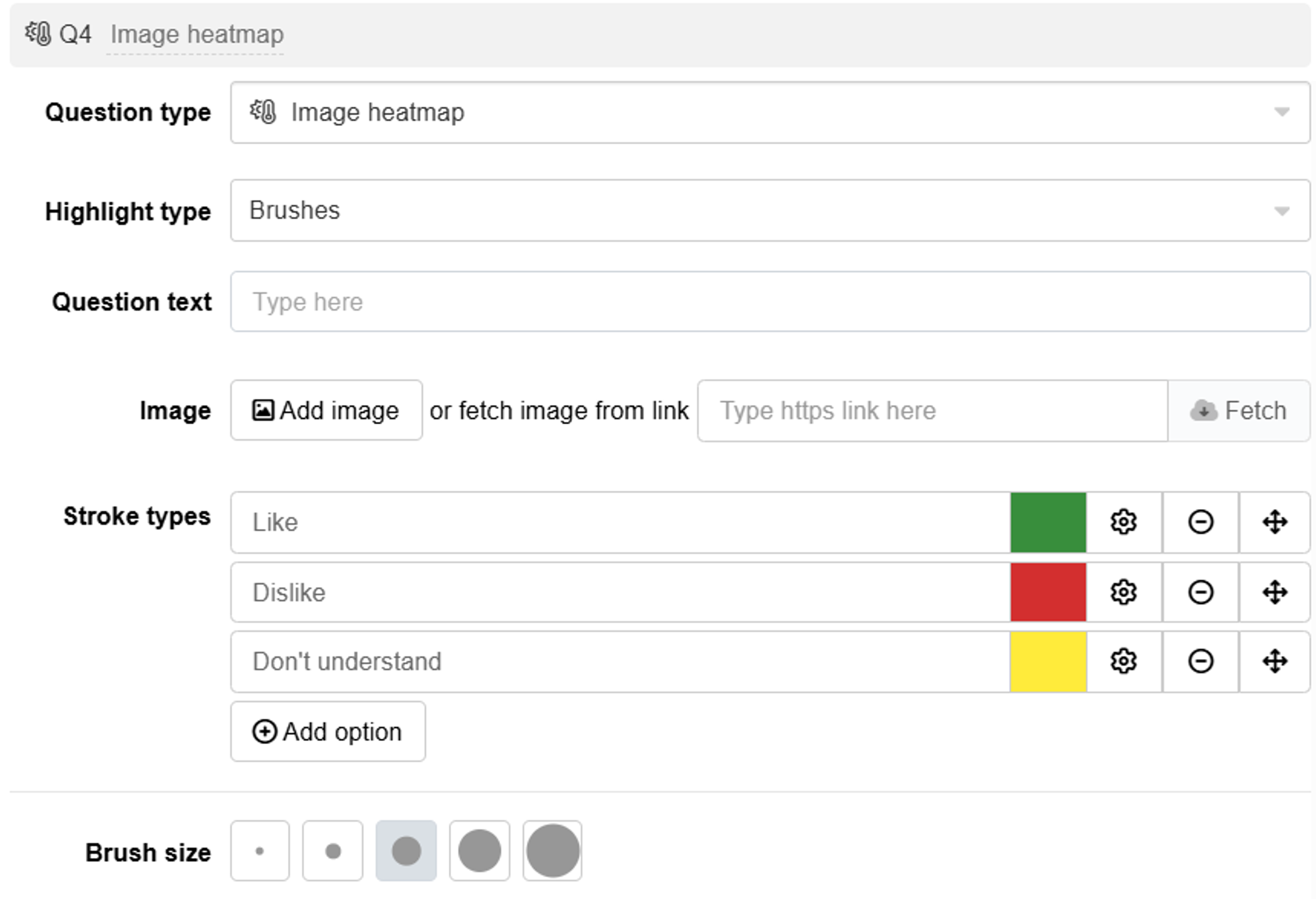 Image heatmap (brushes) setup