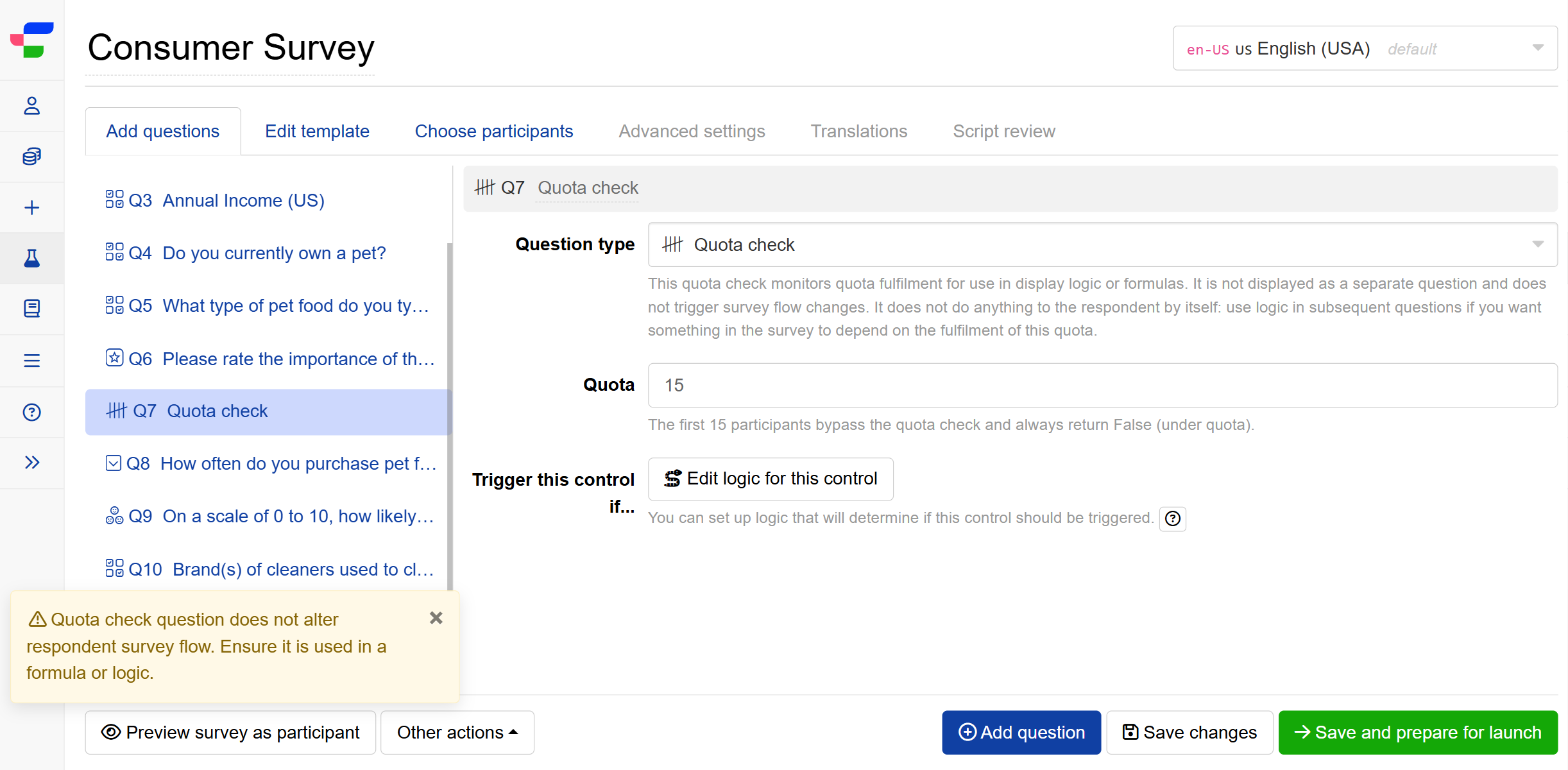 Configuring settings
