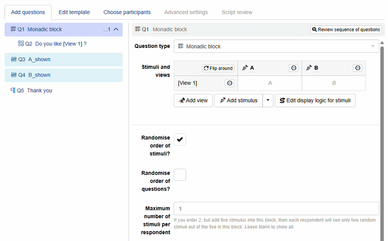 Using Quota check in display logic for previous question