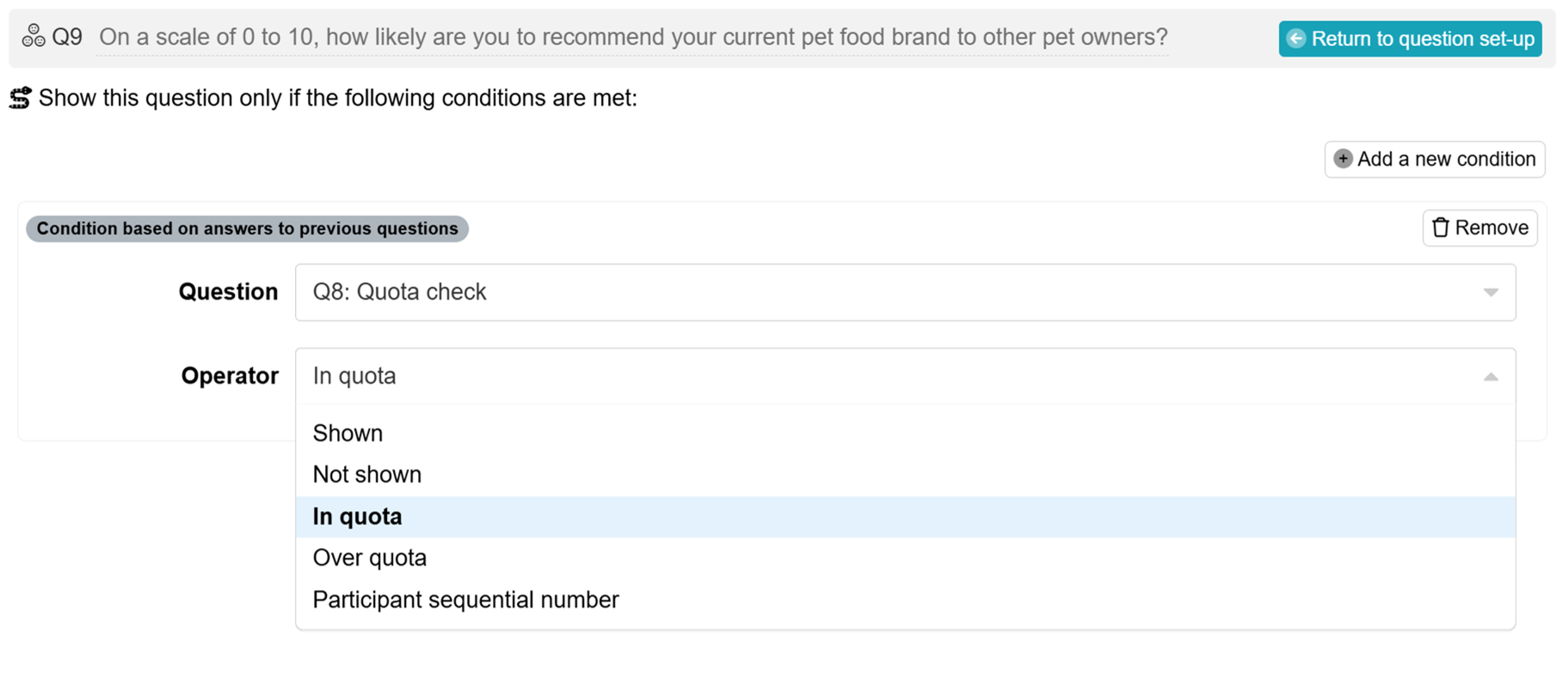 Using Quota check in display logic