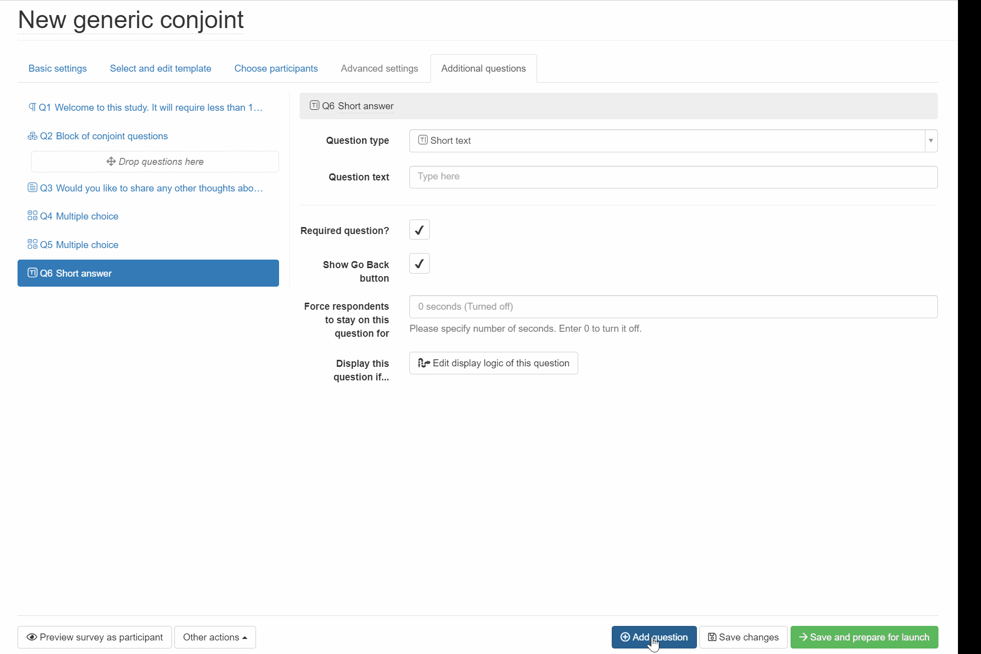 Conjoint.ly's randomisation block feature Conjoint.ly's randomisation block feature