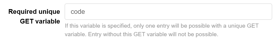 Required unique GET variable