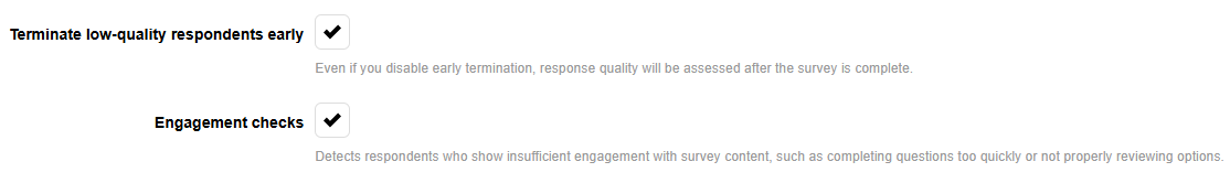 Engagement checks in conjoint questions Engagement checks in conjoint questions