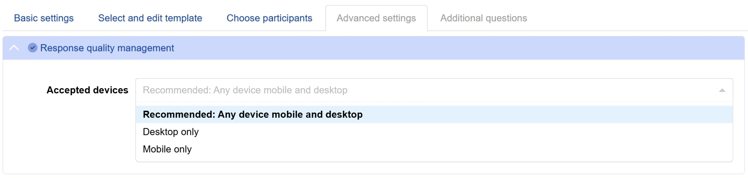 Set accepted device Set accepted device