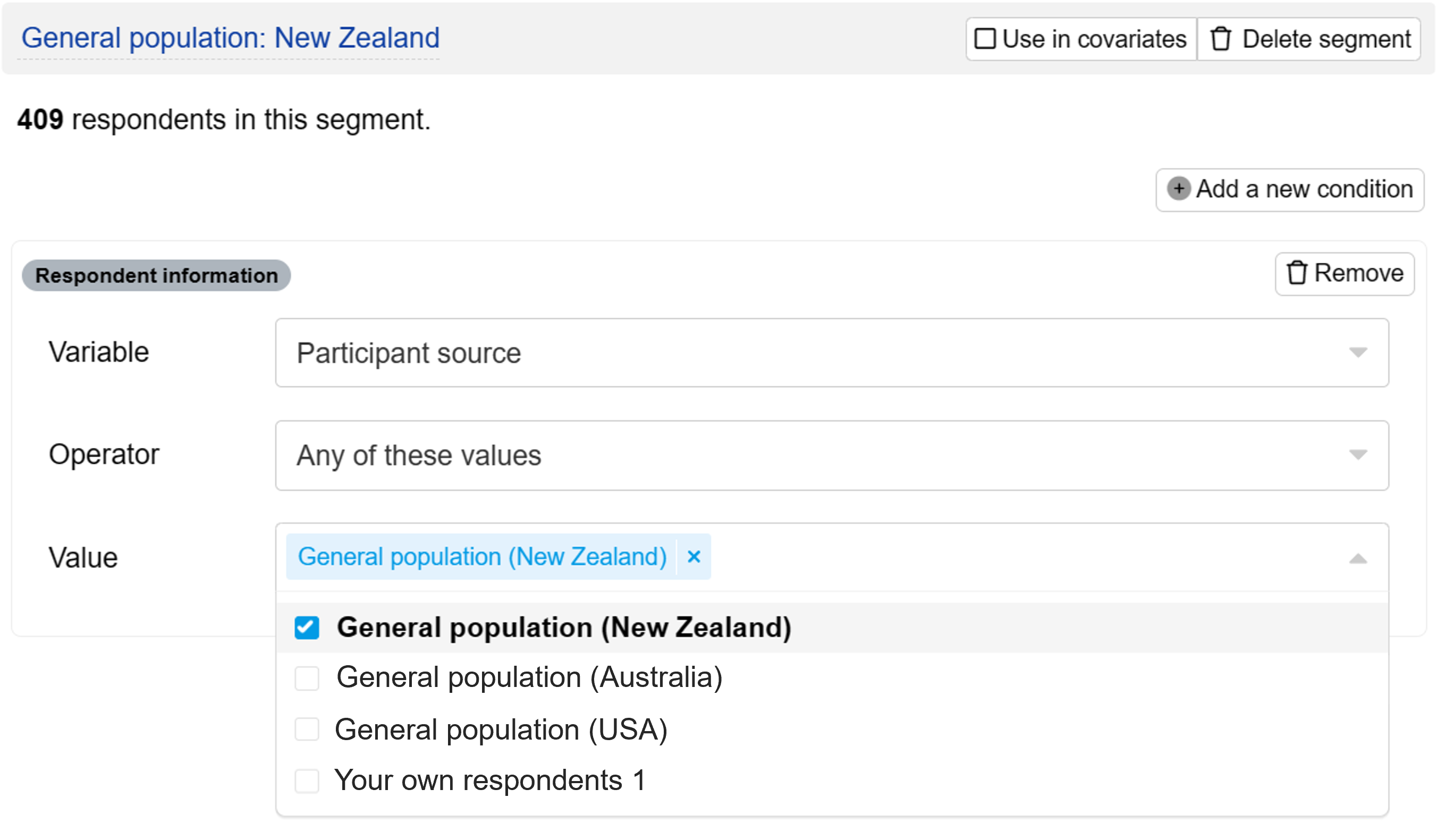 Setting up segmentation using participant sources Setting up segmentation using participant sources