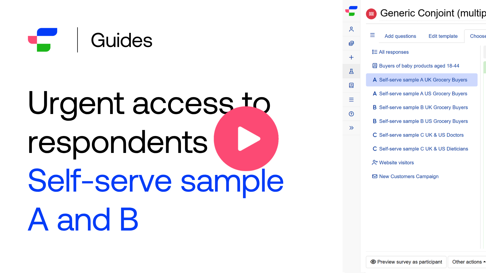 Explainer video for Self-serve sample A and B