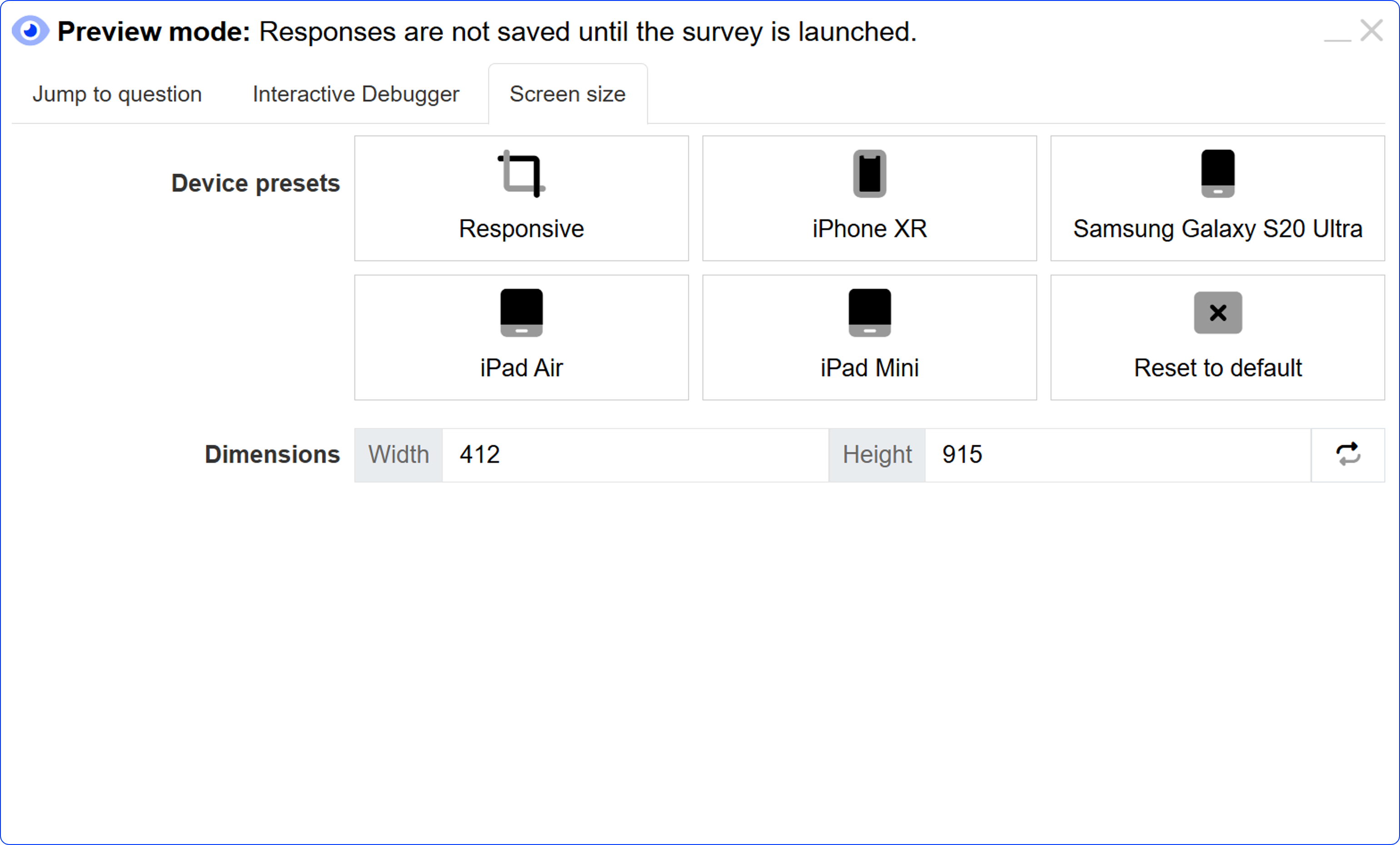Previewing survey as a participant on Conjointly