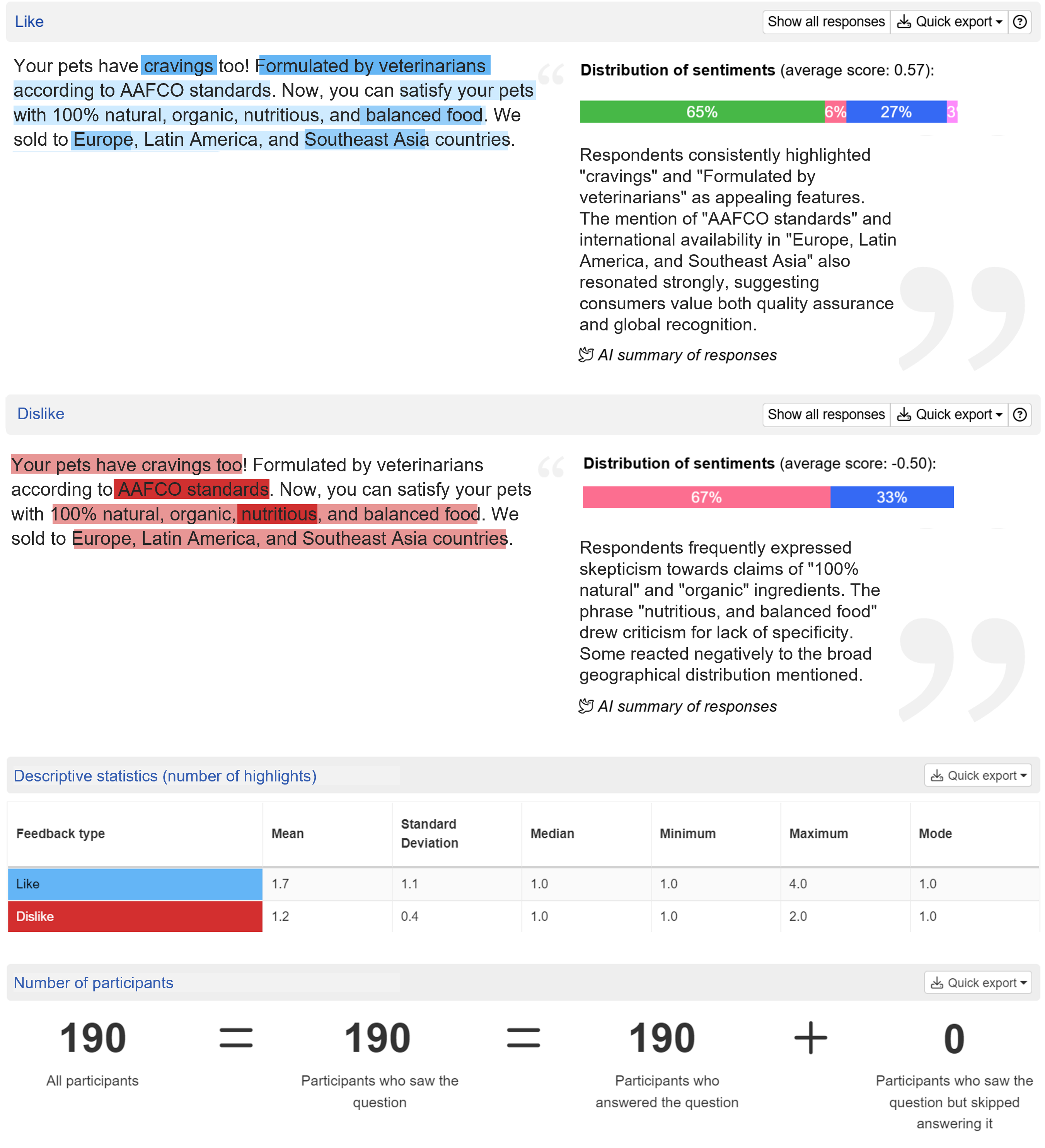 Text highlighter outputs Text highlighter outputs