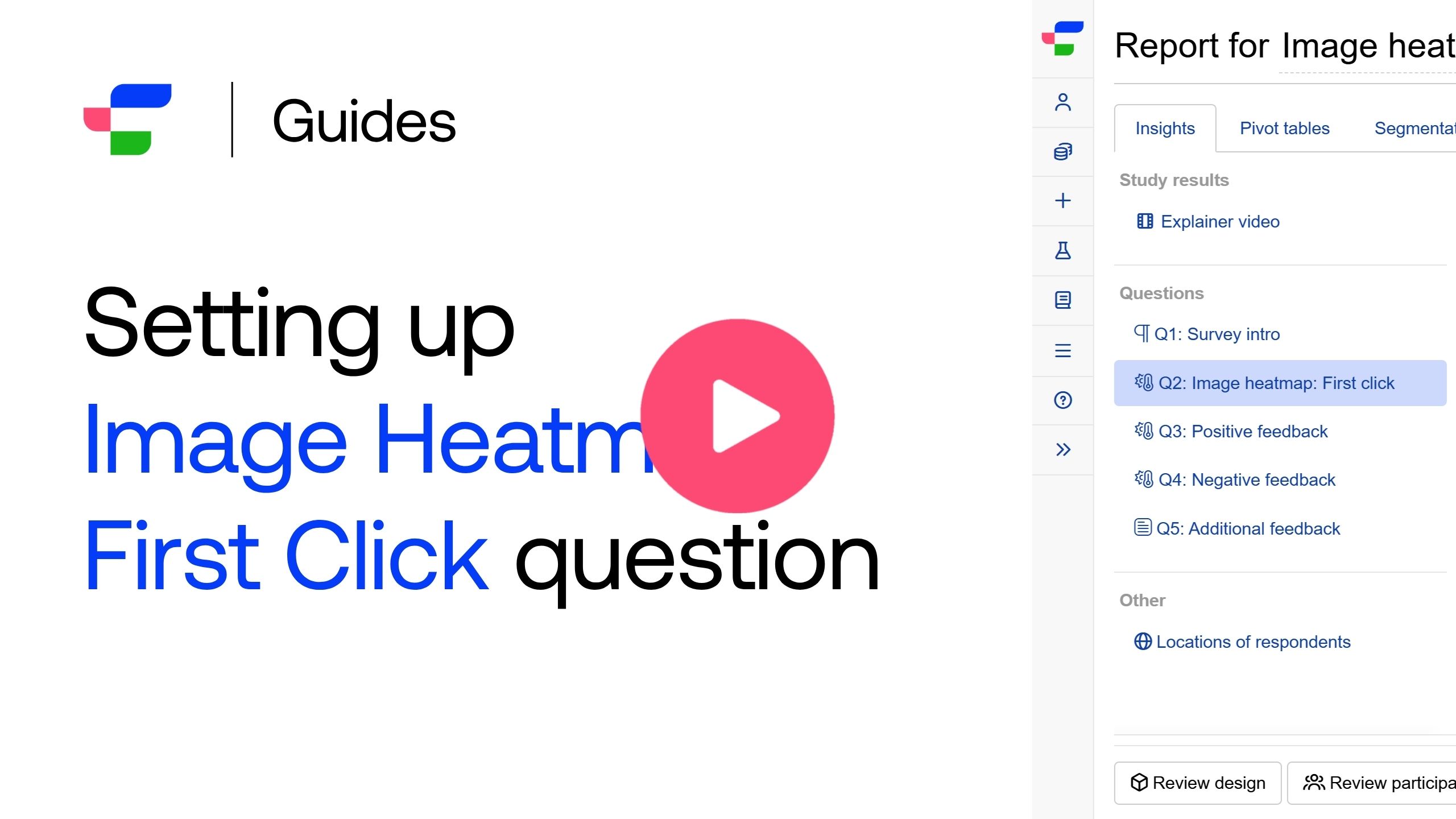 How to set up an Image Heatmap: First click question