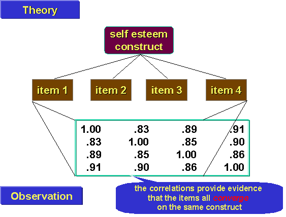 Convergent & Discriminant | Research Methods Knowledge Base